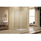 EGER FREEZ душевая кабина 90*90*200см, квадратная, распашные двери, правая, без поддона, хром, стекло прозрачное 8мм, (599-180R/1(2коробки))