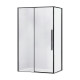 EGER A LÁNY душевая кабина 80*120*195 см прямоугольная, реверсивная (стекла+двери), дверь раздвижная, стекло прозрачное 6 мм, (599-550/1 Black)