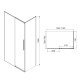 EGER A LÁNY душевая кабина 80*120*195 см прямоугольная, реверсивная (стекла+двери), дверь раздвижная, стекло прозрачное 6 мм, (599-550/1 Black)
