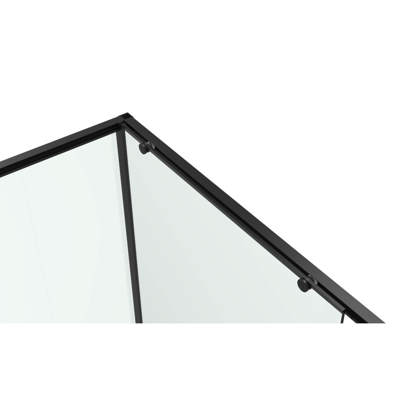 EGER A LÁNY душевая кабина 80*120*195 см прямоугольная, реверсивная (стекла+двери), дверь раздвижная, стекло прозрачное 6 мм, (599-550/1 Black)