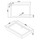 EGER A LÁNY поддон 80*120*13,5 см прямоугольный акриловый, в комплекте с сифоном антизапах, (599-550/2)