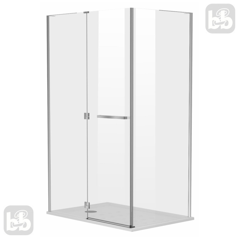 EGER MKA душевая кабина прямоугольная 120*80*190см (стекло+дверь), распашная, стекло прозрачное 6мм, левая (3 коробки), (599-330TR/1L)