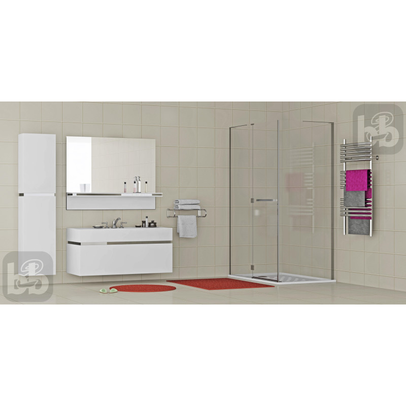 EGER MKA душевая кабина прямоугольная 120*80*190см (стекло+дверь), распашная, стекло прозрачное 6мм, левая (3 коробки), (599-330TR/1L)