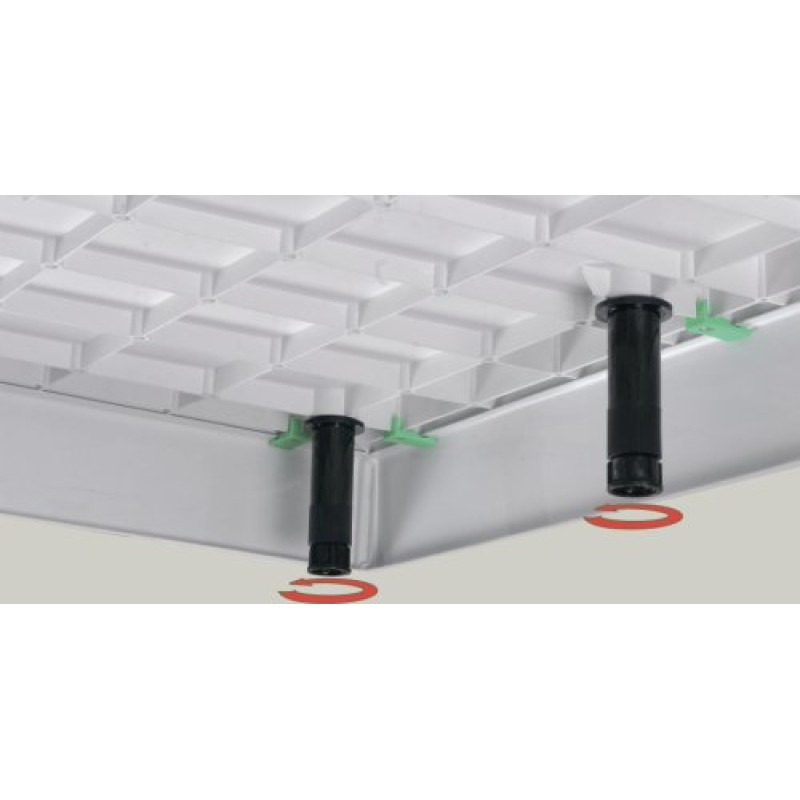 EGER Піддон SMC 800*800*35 напівкруглий з панеллю та ніжками, (599-8080R fullset)