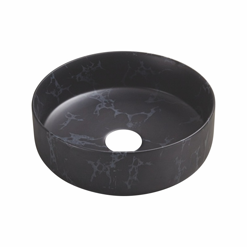 VOLLE PIEDRA умывальник накладной 34,6*34,6*12см, темный мрамор, (1301.005132)
