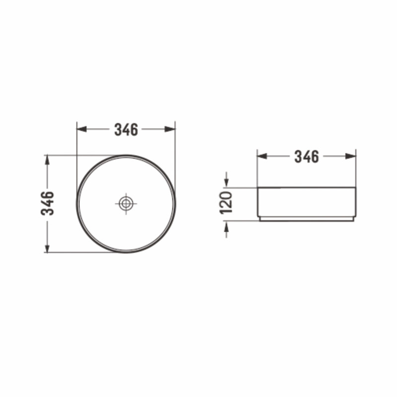 VOLLE PIEDRA умывальник накладной 34,6*34,6*12см, темный мрамор, (1301.005132)