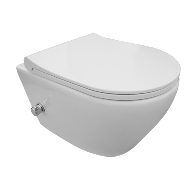 VOLLE VIRGO унитаз-биде подвесной, Rimless, сиденье твердое Slim slow-closing, (1324.491007)