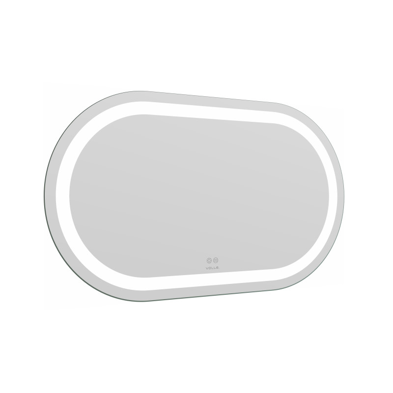 VOLLE LUNA ОВАЛЬНЕ дзеркало підвісне горизонтальне 100*70см, з підсвічуванням по контуру, з підігрівом, сенсорним вимикачем, (1648.54141700)