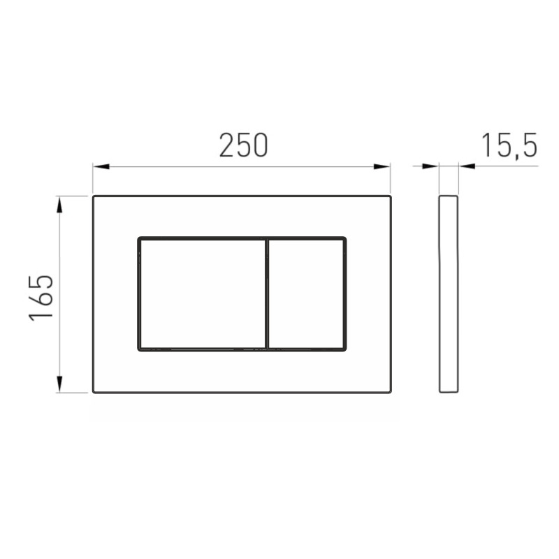 VOLLE GRANDE EVO клавіша змиву, пластик, de la noche, (2220.011004)