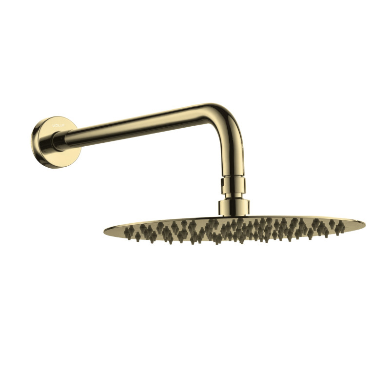 VOLLE CASCADA R100 душ верхній, Ø300 мм, кронштейн, SS, cepillado oro, (1586.180215)