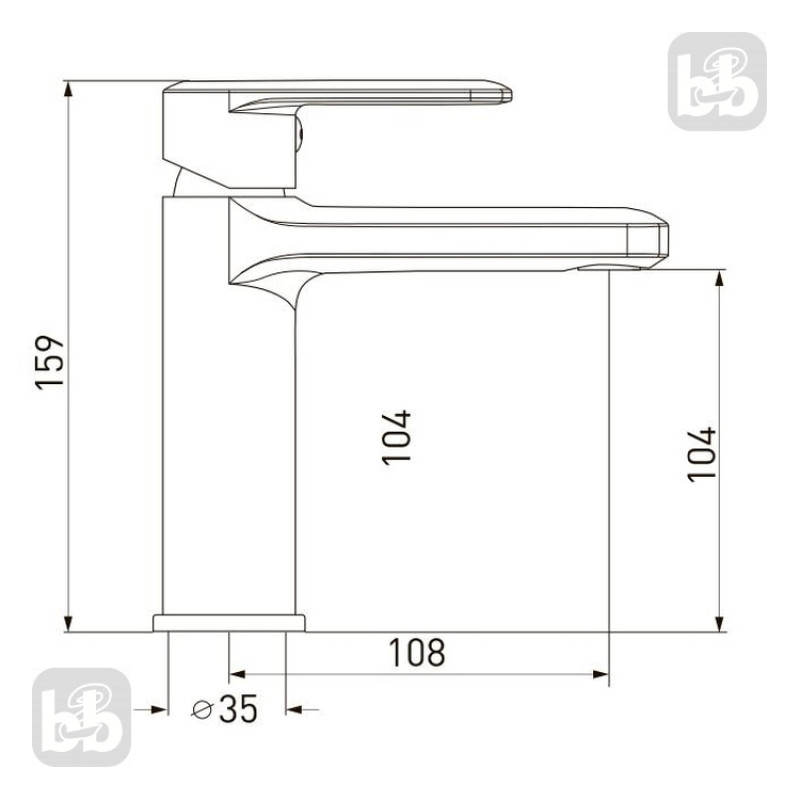 VOLLE FIESTA смеситель для биде, хром, 26 мм, (15155100)