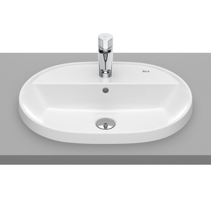 ROCA GAP умивальник 55*40см, вбуд., овальний, з отвором пiд змiшувач, (A3270Y6000)