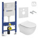 ROCA Комплект: MERIDIAN Rimless унiтаз пiдвiсний 48см, з сидiнням Slim + DUOFIX Basic монтажний елемент 112см, зi змивним бачком, без клавiши змиву, (A34H242000+458.126.00.1)