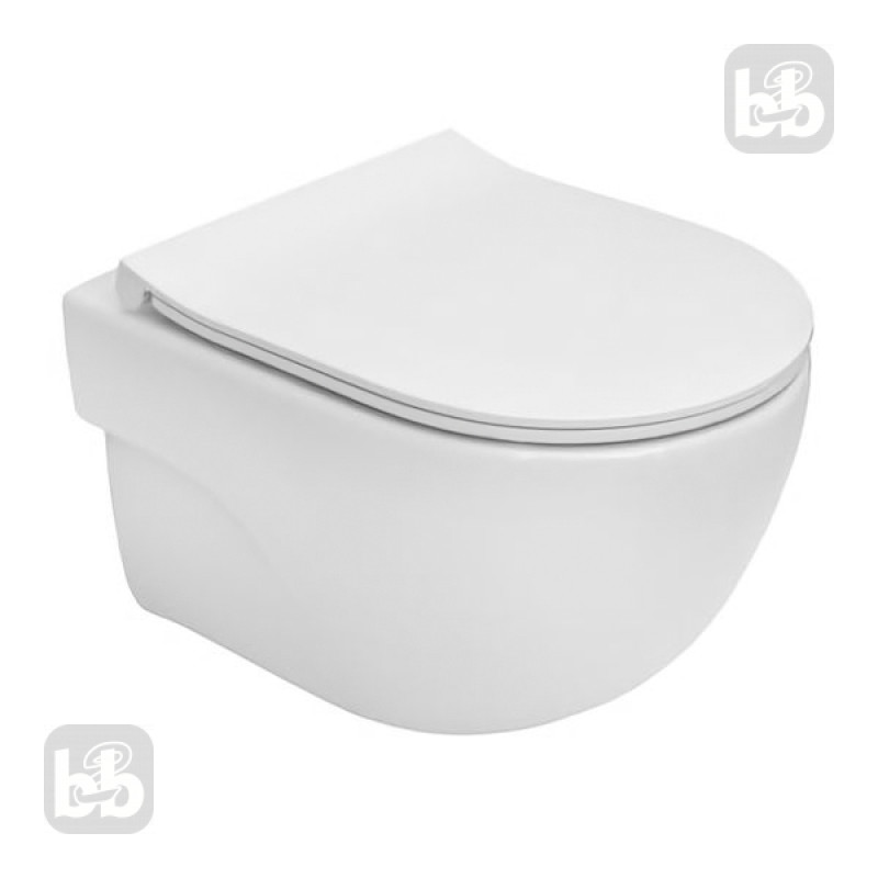 ROCA Комплект: MERIDIAN Rimless унiтаз пiдвiсний 48см, з сидiнням Slim + DUOFIX Basic монтажний елемент 112см, зi змивним бачком, без клавiши змиву, (A34H242000+458.126.00.1)