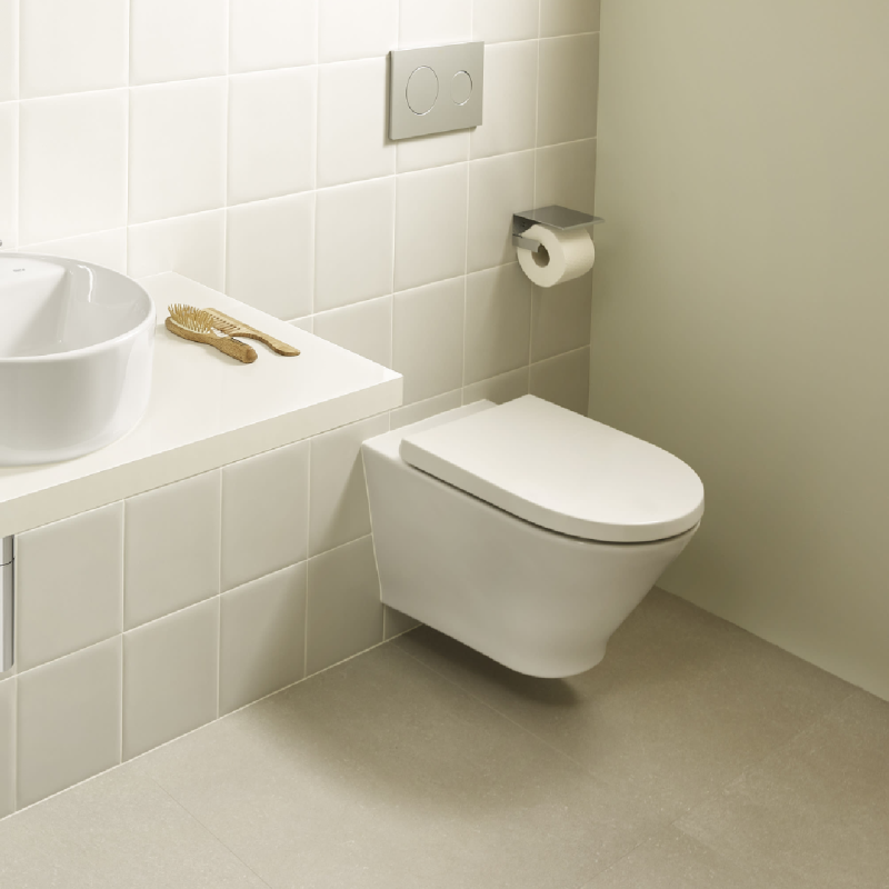 ROCA GAP ROUND Rimless унитаз подвесной, с сиденьем Slim, slow closing, (A34H0N8000)