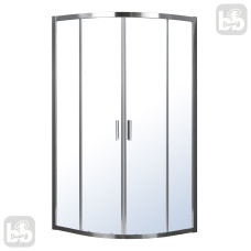 EGER Душова кабіна кутова 90*90*190см, без піддону, профiль хром, скло прозоре, (EA-001)