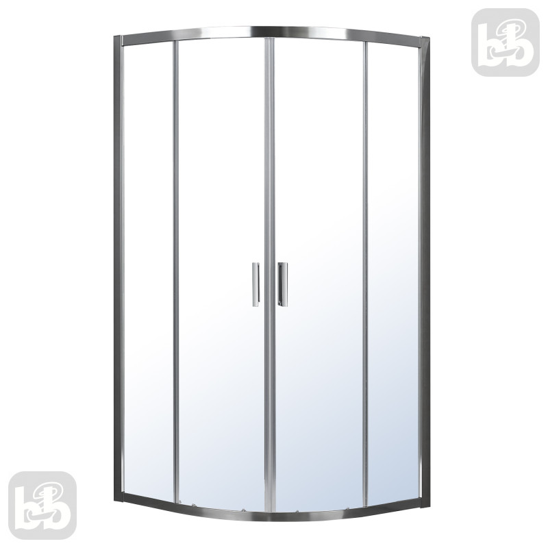 EGER Душова кабіна кутова 90*90*190см, без піддону, профiль хром, скло прозоре, (EA-001)
