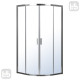 EGER Душова кабіна кутова 90*90*190см, без піддону, профiль хром, скло прозоре, (EA-001)