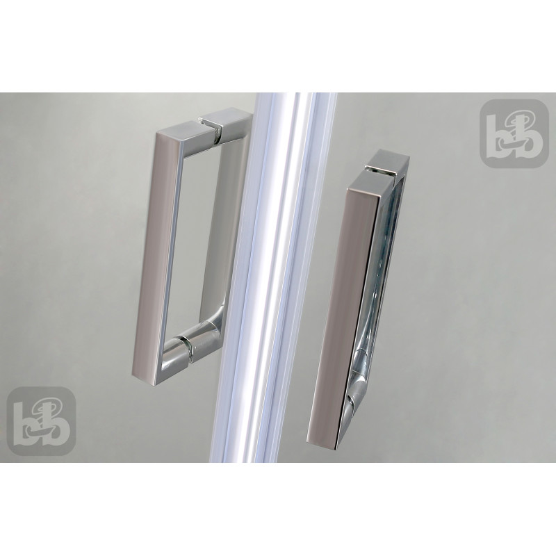 EGER Душова кабіна кутова 90*90*190см, без піддону, профiль хром, скло прозоре, (EA-001)