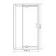 EGER Дверi в нiшу 70~80*185см розпашні, профиль бiлий, скло Zuzmara 5мм, (599-111)