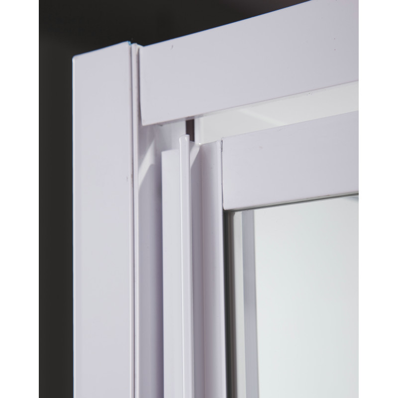 EGER FRIDA душевая кабина 90*90*200см, на мелком поддоне 15см, профиль белый, стекло Frizek, (599-151-15)