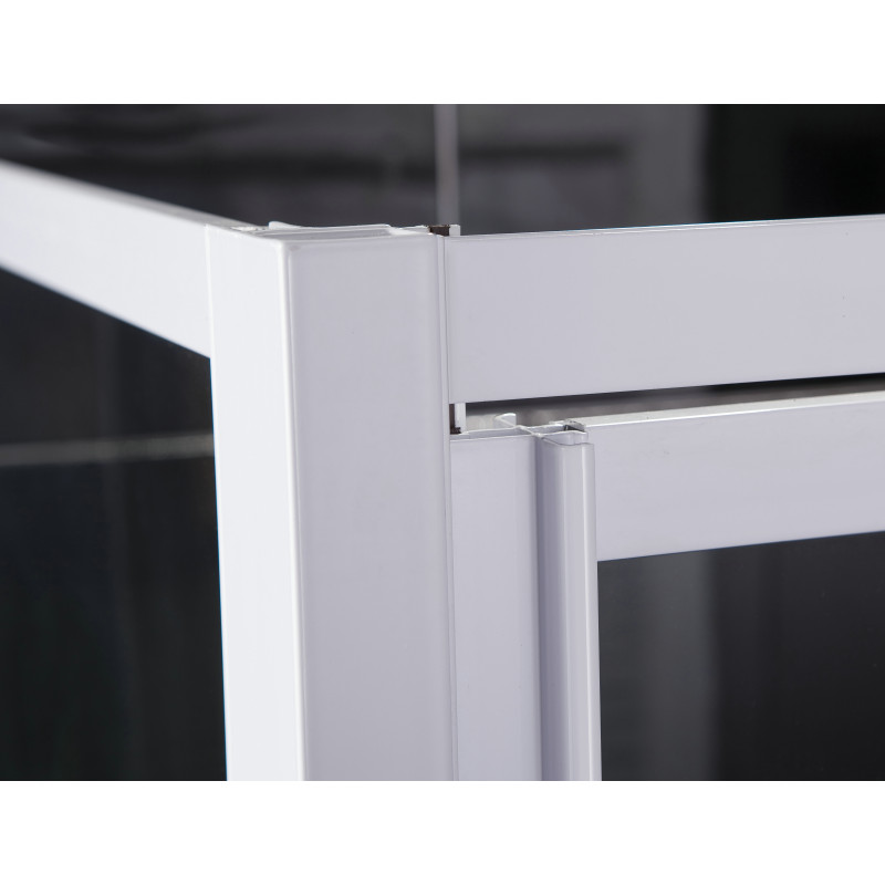 EGER FRIDA душевая кабина 90*90*200см, на мелком поддоне 15см, профиль белый, стекло Frizek, (599-151-15)