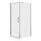EGER RUDAS душевая кабина 90*90*200см, квадратная, раздвижная, левая, стекло прозрачное (стекло + двери), (599-001/1L)