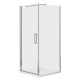 EGER RUDAS душевая кабина 90*90*205см квадратная, распашная, левая, поддон (PUF) 5см с сифоном, стекло прозрачное, (599-001/L (3 коробки))