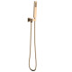 VOLLE CASCADA B65 гарнітур душовий, лійка стік латунь, 1 режим, стінове підключення з тримачем, шланг PVC 150см, cepillado bronce, (1586.170121)