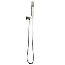 VOLLE CASCADA B65 гарнітур душовий, лійка стік латунь, 1 режим, стінове підключення з тримачем, шланг PVC 150см, cepillado níquel, (1586.170102)