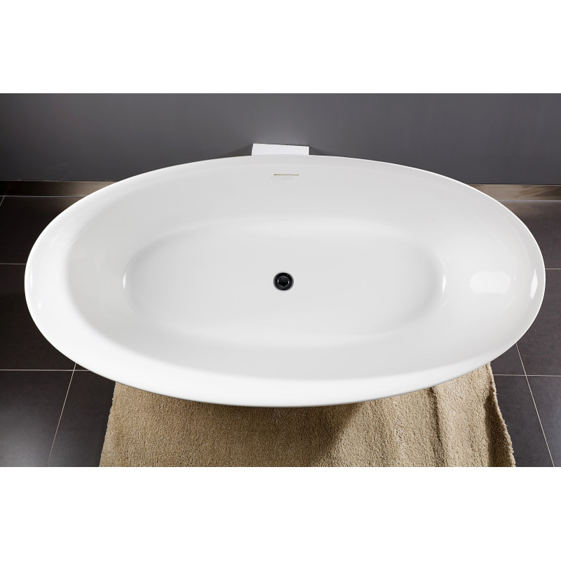 VOLLE Ванна 170*82*58,5см, отдельностоящая, овальная, с сифоном, (12-22-810)