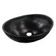 VOLLE раковина 40,5*33*14см настенная, овальная, матово-черная, (13-01MBlack-180)