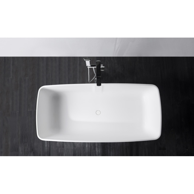 VOLLE Ванна окремо стояча кам'яна Solid surface 1680 * 800 * 530мм, (12-40-034)