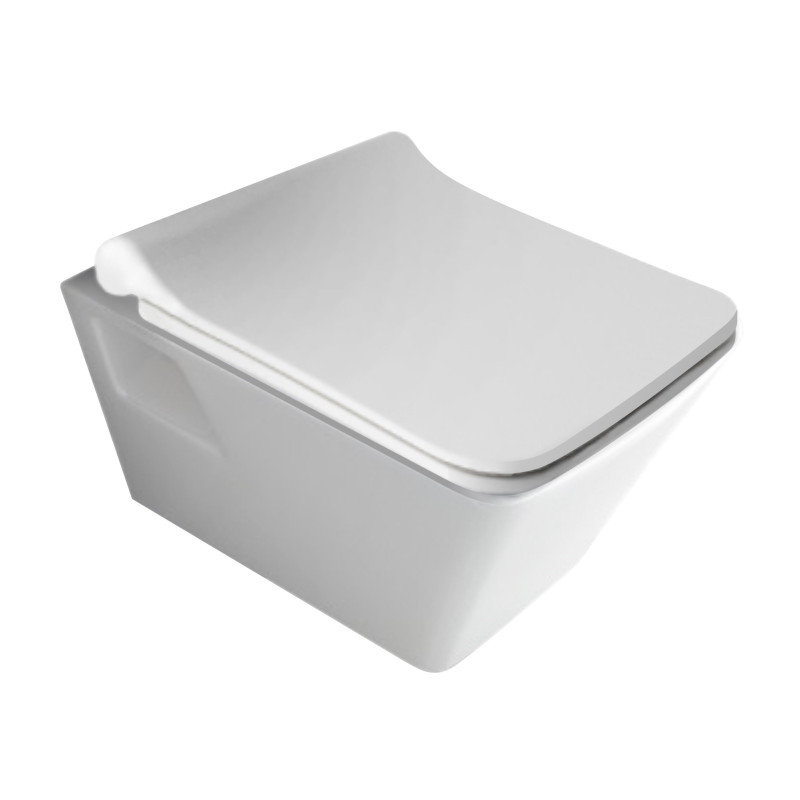 VOLLE TEO унитаз 53*35,5*40см подвесной в комплекте с сиденьем slow-closing, (13-88-422)