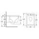 VOLLE LIBRA унітаз 52*35*33см підвісний Rimless, сидіння Slim slow-closing, (13-41-160)