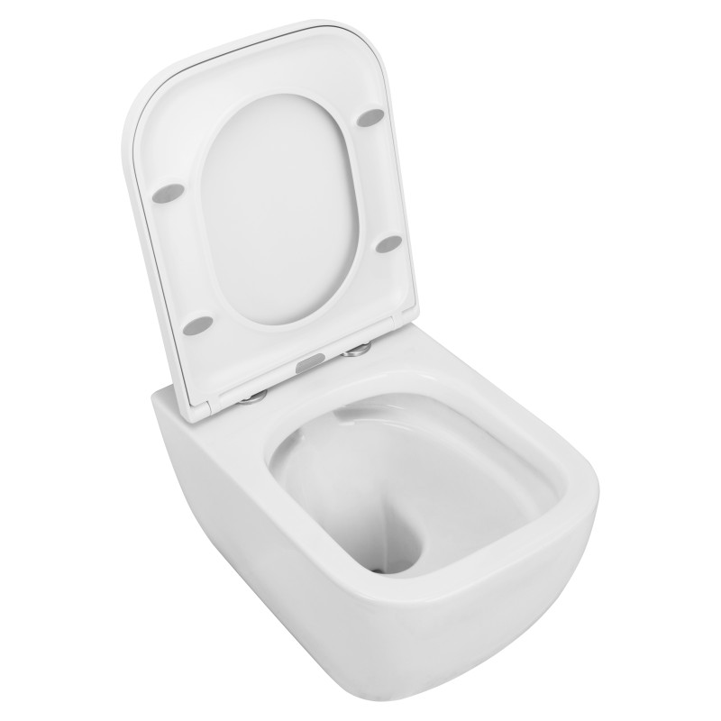 VOLLE ORLANDO Rimless унітаз 51*36*40см підвісний, сидіння тверде Slim slow-closing, (13-35-373)