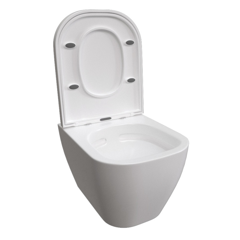 VOLLE ORLANDO Rimless унітаз 51*36*40см підвісний, сидіння тверде Slim slow-closing, (13-35-373)