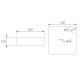 VOLLE умивальник 43*43*12см, накладний з отвором під змiшувач, квадратний, (13-01-038)