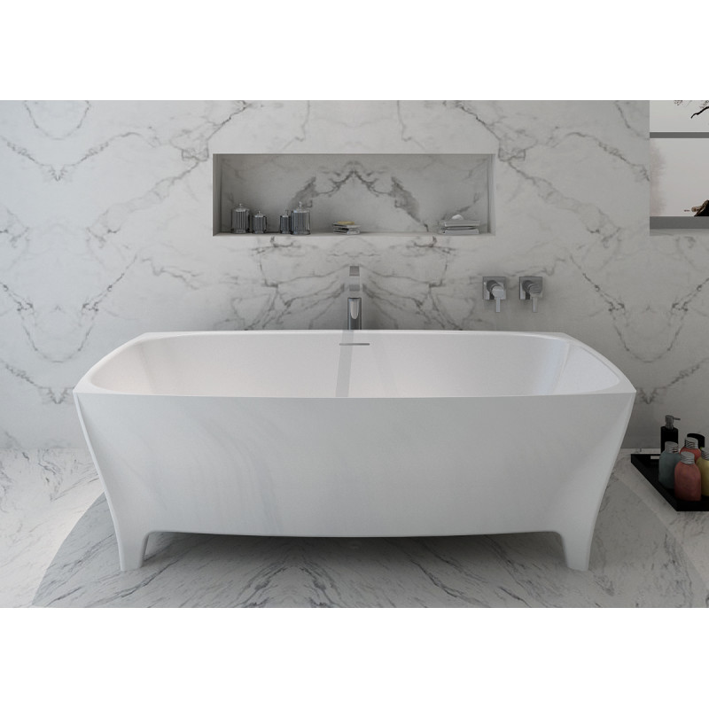 VOLLE Ванна 170*80*54см окремостояча на ніжках кам'яна, (12-22-178)