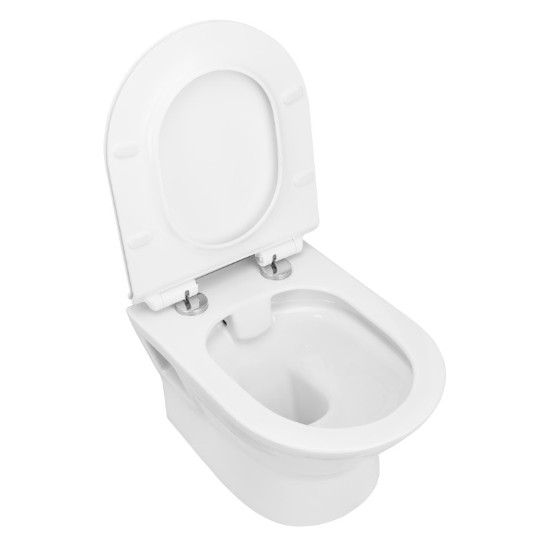 VOLLE FIESTA RIM унітаз 51*36*40см підвісний без обідка, сидіння тверде Slim slow-closing, (13-77-034)