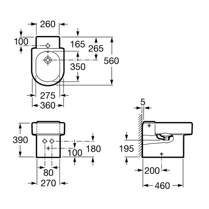 ROCA HAPPENINGбиде напольное, (A357564000)