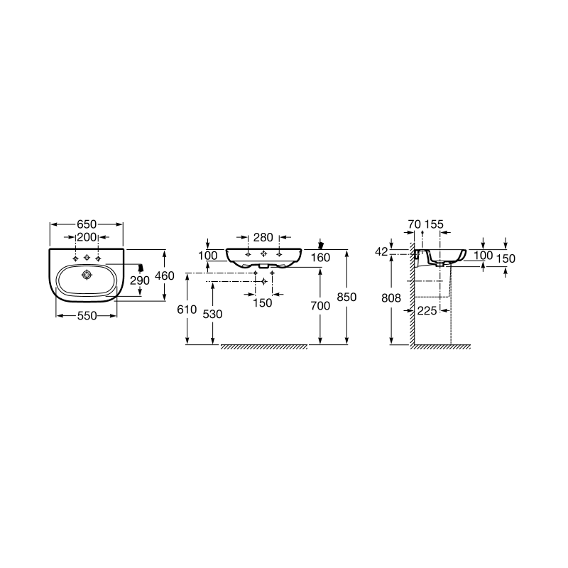 ROCA MERIDIAN-N умывальник 65*46см, (A327241000)
