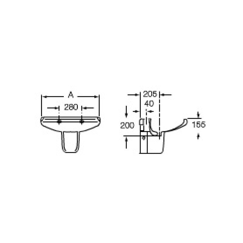 ROCA "ДАМА" полупъедестал, (335322005)