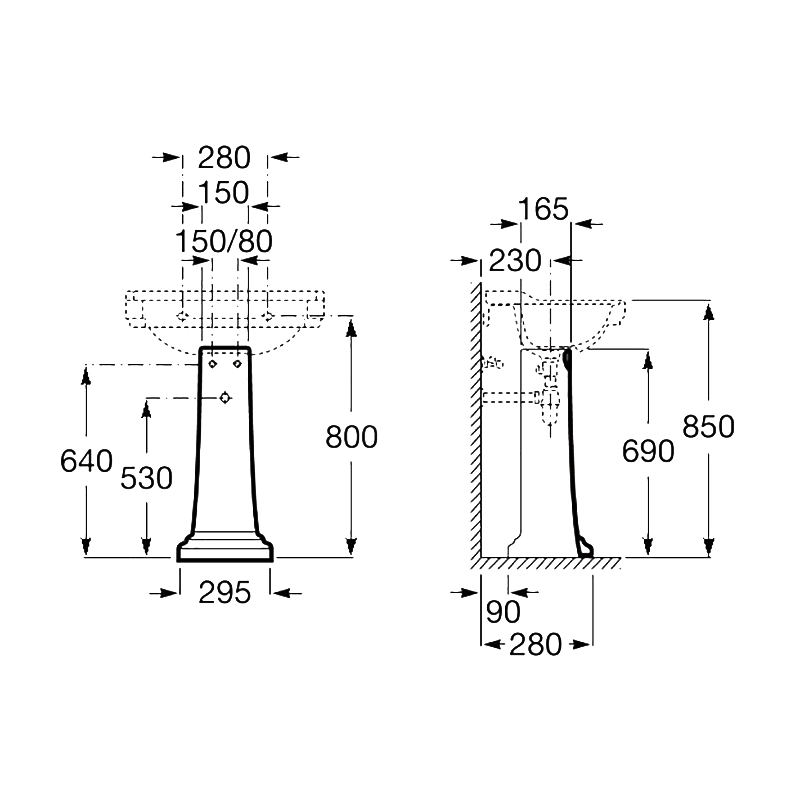 ROCA CARMEN п`єдестал, (A3370A0000)