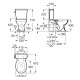 ROCA CARMEN Rimless чаша комбінованого унітазу, випуск універсальний, монтується на підлозі, (A3420A7000)