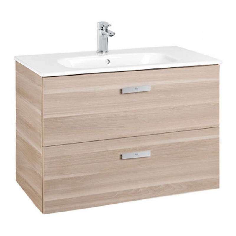 ROCA VICTORIA BASIC тумба з умивальником 80см, колiр береза, (A855852422)