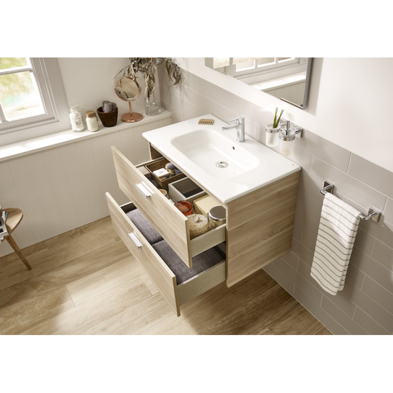 ROCA VICTORIA BASIC тумба з умивальником 80см, колiр береза, (A855852422)