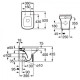 ROCA DAMA-N чаша унитаза под скрытый бачок, выпуск универсальный, монтируется на полу, (A347787000)