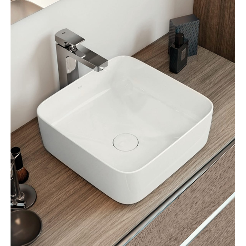 ROCA INSPIRA SOFT раковина 500*370*140мм, овальна, накладна, без отв. пiд змiшувач, без переливу, (A327500000)