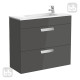 ROCA DEBBAтумба під раковину 80см, з 2-ма шухлядами, сірий антрацит, (A855907153)